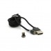 Дата кабель USB 2.0 to Lightning 2.0m 2A magnetic nylon black Pipo (18166)