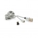 Дата кабель USB 2.0 to Lightning 2.0m 2A magnetic nylon silver Pipo (18169)