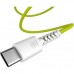 Дата кабель USB 2.0 AM to USB-C 1.0m Soft white/lime Pixus (4897058531169)