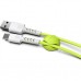 Дата кабель USB 2.0 AM to USB-C 1.0m Soft white/lime Pixus (4897058531169)