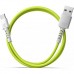 Дата кабель USB 2.0 AM to USB-C 1.0m Soft white/lime Pixus (4897058531169)