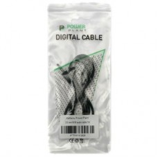 Кабель мультимедийный Jack 3.5mm male to Jack 3.5mm male 1.0m PowerPlant (KD00AS1262)