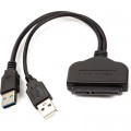 Перехідник 2*USB 3.0 to SATA III, 15 cm PowerPlant (CA913138)