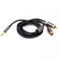 Кабель мультимедийный 3.5 mm Stereo Plug - 2*RCA, 1 m PowerPlant (CA912834)