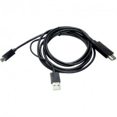 Кабель мультимедийный HDMI to microUSB (11 pin) + USB, 1.8m, (MHL) PowerPlant (CA910861)