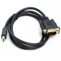 Кабель мультимедийный mini DisplayPort (M) to VGA (M), 1.0m, black PowerPlant (CA911998)