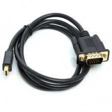 Кабель мультимедийный mini DisplayPort (M) to VGA (M), 1.0m, black PowerPlant (CA911998)