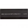 Кишеня зовнішня PowerPlant SSD M.2 PCIe NGFF/NVMe USB3.2, 20Gbps, RGB (HC380527)