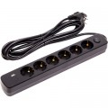 Мережевий фільтр живлення PowerPlant 5м, 6 розеток, USB (YS-N6086/5c) (EX610679)