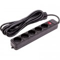 Мережевий фільтр живлення PowerPlant 5м, 5 розеток (JY-1056/5) (EX610723)