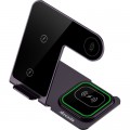 Зарядное устройство Proda Azeada Metal 15W 3 in 1 PD-W19 Black (PD-W19-BK)