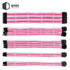 Кабель Qube для блока питания QUBE 1*24P MB, 2*4+4P CPU,2*6+2P VGA Whi (QBWSET24P2x8P2x8PWP)