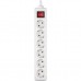 Сетевой фильтр питания REAL-EL RS-6 Protect M 5m, white (EL122300035)