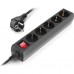 Сетевой фильтр питания REAL-EL RS-PROTECT M 10m, black (EL122300037)
