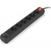 Мережевий фільтр живлення REAL-EL RS-PROTECT 605 3m, black (EL122300041)