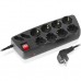 Мережевий фільтр живлення REAL-EL RS-Protect 505, 3m, black (EL122300045)