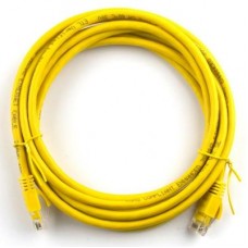 Патч-корд Ritar 0.5м, RJ-45, Cat.5e, CU, медь, желтый (03238)