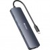 Концентратор Sandberg USB3.1 Type-C to HDMI/USB 3.0x2/RJ45/USB-C/DisplayPort PD 100W Hub 6-in-1 (136-43)