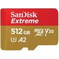 Карта памяти SanDisk 512GB microSD class 10 UHS-I U3 V30 Extreme (SDSQXAV-512G-GN6MN)