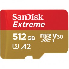 Карта памяти SanDisk 512GB microSD class 10 UHS-I U3 V30 Extreme (SDSQXAV-512G-GN6MA)