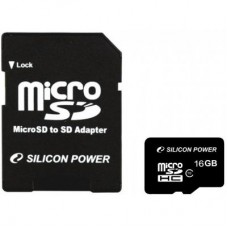 Карта пам'яті Silicon Power 16Gb MicroSD class 10 (SP016GBSTH010V10SP)