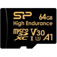 Карта памяти Silicon Power 64GB microSDXC class 10 UHS-I U3 V30 A1 High Endurance (SP064GBSTXDV3V1HSP)