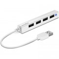 Концентратор Speedlink SNAPPY SLIM USB Hub, 4-Port, USB 2.0, Passive, White (SL-140000-WE)