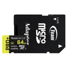 Карта пам'яті Team 64GB microSDXC class 10 UHS-I U3 V30 A2 Pro+ (TPPMSDX64GIA2V3003)