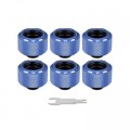 Фитинг для СВО ThermalTake Pacific C-Pro G1/4 PETG 16mm OD Fitting Kit - Blue (CL-W210-CU00BU-B)