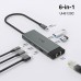 Концентратор TP-Link USB 3.0 6-in-1 2xUSB 3.0 + 1xUSB-C + 1xHDMI + 1xRJ45 + PD 100W (UH6120C)