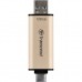 USB флеш накопичувач Transcend 128GB JetFlash 930 Gold-Black USB 3.2/Type-C (TS128GJF930C)