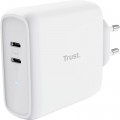 Зарядний пристрій Trust Maxo 65W 2xUSB-C PD white (25381_TRUST)