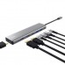 Концентратор Trust USB-C 7-in1 2xUSB-А 3.2/2xUSB-С/2xHDMI/DP aluminiu 0.16m grey (25661_TRUST)