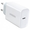 Зарядное устройство Ugreen CD127 Type-C PD 30W Charger (White) (70161)