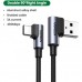 Дата кабель USB 2.0 AM to Type-C 1.0m US176 Both Angled 3A (Black) Ugreen (20856)