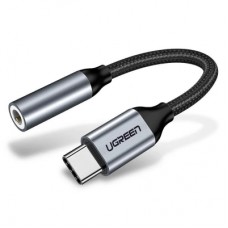 Перехідник Ugreen Type-C M to 3.5mm F Audio Adapter 10 сm AV142 (Gray) (30632)