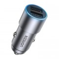 Зарядний пристрій Ugreen USB-A Dual 24W QC Grey (CD130) (50592)