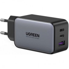 Зарядное устройство Ugreen 3xUSB 65W GaN (2хUSB-C+USB-A) CD244 Grey (10335)