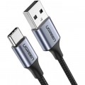 Дата кабель USB 2.0 AM to Type-C 3.0m 3.0A 18W US288 Space Gray Ugreen (60408)