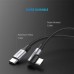 Дата кабель USB-C to USB-C 2.0m 60W US255 Black Gray Ugreen (50125)