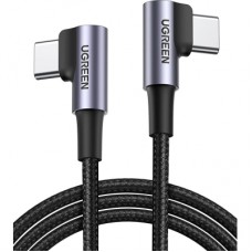Дата кабель USB-C to USB-C 2.0m 3A 60W US323 90-degree Black Ugreen (70531)