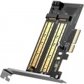 Контроллер Ugreen PCI-E 3.0 for SSD M.2 NVMe + M.2 NGFF CM302 (70504)