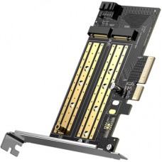 Контроллер Ugreen PCI-E 3.0 for SSD M.2 NVMe + M.2 NGFF CM302 (70504)