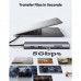 Концентратор Ugreen USB3.1 Type-C to HDMI/VGA/USB 3.0х3/RJ45/SD/TF/PD/35мм TRRS 100W 10-in-1 (15601)