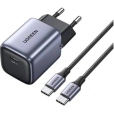 Зарядний пристрій Ugreen 1xUSB 30W (USB-C) Gan PD Nexode Mini + PD cable Grey CD319 (25257)