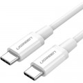 Дата кабель USB-C to USB-C 0.5m 3A 60W US264 white Ugreen (60517)