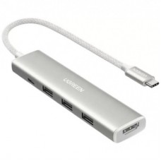 Порт-реплікатор Ugreen Dock CM478 5in1 USB3.0 Type-C --> HDMI/3xUSB3.0/Type-C/PD 100W (35580)