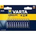 Батарейка Varta AAA Longlife лужна * 10 (04103101461)