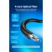 Кабель мультимедийный HDMI to HDMI 20.0m V2.0 Optical 4K 60Hz 18Gbps Dolby 7.1 PVC Black Zinc Alloy Vention (ALABQ)