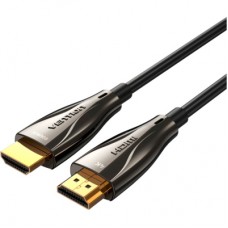 Кабель мультимедийный HDMI to HDMI 30.0m V2.0 Optical 4K 60Hz 18Gbps Dolby 7.1 PVC Black Zinc Alloy Vention (ALABT)